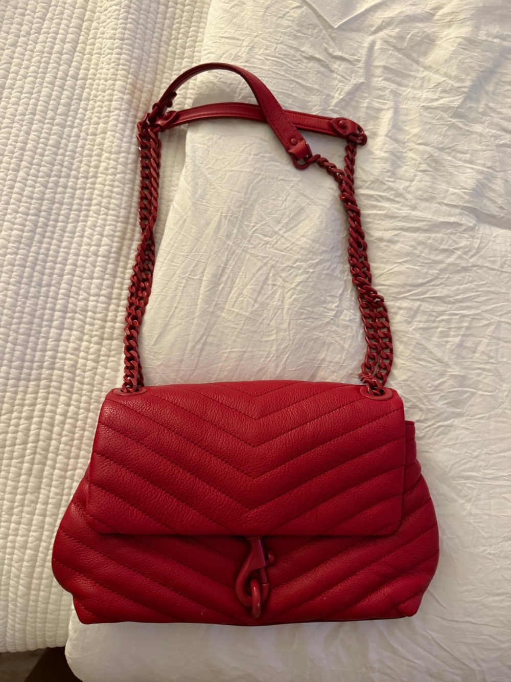 Rebecca Minkoff Red Quilted Leather Shoulder Bag